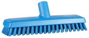Vikan Deck Scrub, waterfed, 270 mm, Very hard, Blue