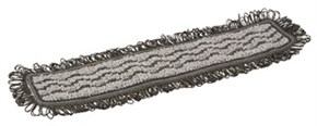 Vikan Damp 42 Dark Microfibre Mop, Hook & Loop, 40 cm, Grey
