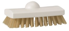 Vikan Scrubbing Brush - heat resistant filaments, 150 mm, Very hard, White