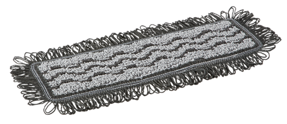 Damp 42 Dark microfiber mop, Hook & loop, 25 cm, Grey