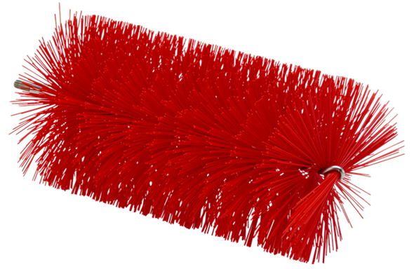 Tube Brush f/flexible handle 53515 or 53525, Ø90 mm, 200 mm, Medium, Red