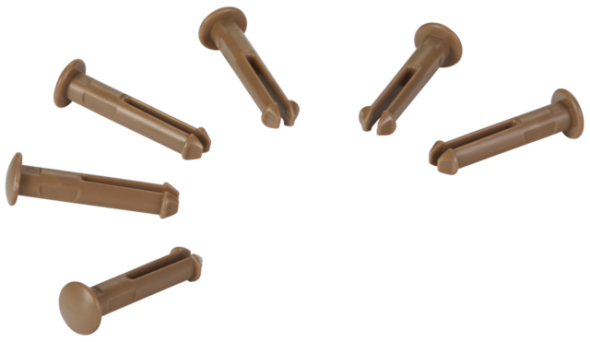 6 Spare part pins for 1011x  & 1013x, Brown