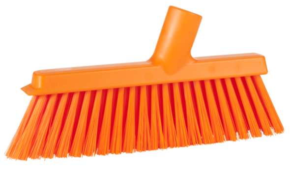 Dustpan Broom with Angled Thread, 250 mm, Medium, Orange