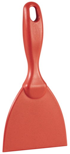 Hand Scraper, Metal Detectable, 102 mm, Red