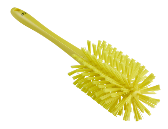 Pipe Brush w/handle, one piece, 430 mm, Medium/hard, Yellow