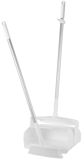 Dustpan set, closable with broom, 350 mm, Medium, White
