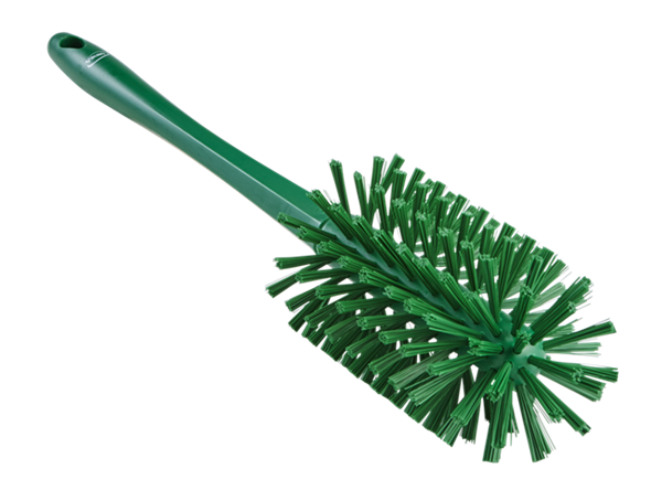 Pipe Brush w/handle, one piece, 3.54", Medium/stiff, Green