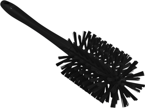 Pipe Brush w/handle, one piece, 430 mm, Medium/hard, Black