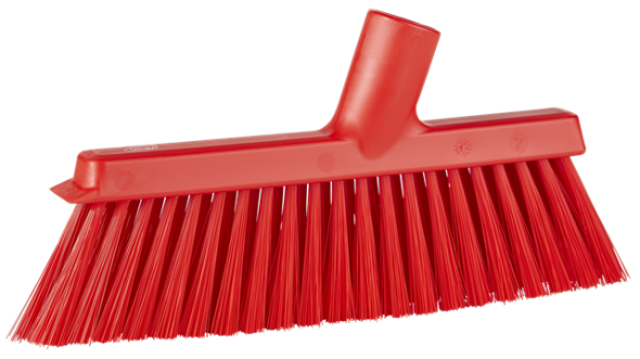 Dustpan Broom with Angled Thread, 250 mm, Medium, Red