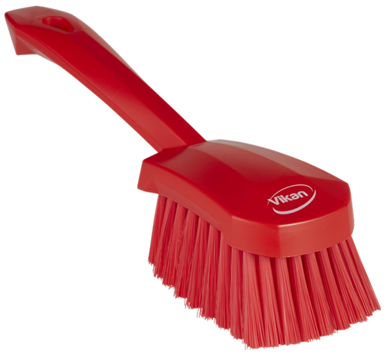 Washing Brush with short handle, 270 mm, Soft, Red