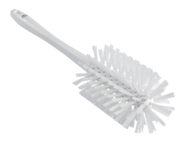 Pipe Brush w/handle, one piece, 430 mm, Medium/hard, White