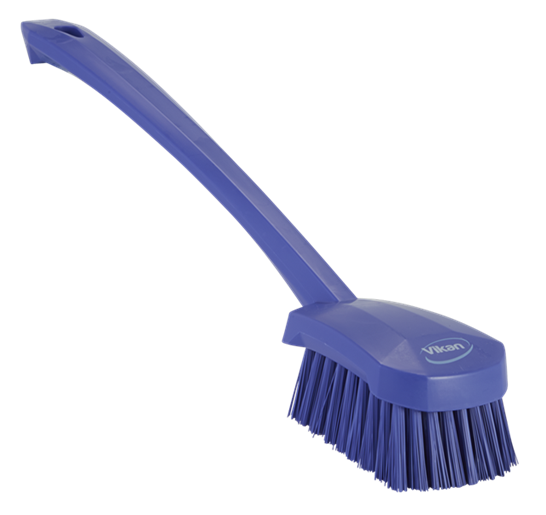 Washing Brush with long handle, 415 mm, Hard, Purple