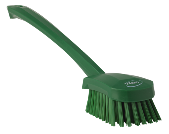 Washing Brush w/long handle, 415 mm, Hard, Green