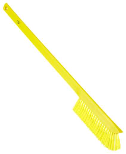 Ultra-Slim Cleaning Brush with Long Handle, 600 mm, Medium, Yellow