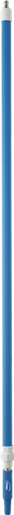 Aluminium Telescopic water fed Handle w/metal coupling (Q), 1600 - 2780 mm, Ø32 mm, Blue