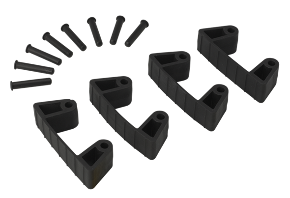 Rubber Clip x 4 for 1017 and 1018, 120 mm, Black