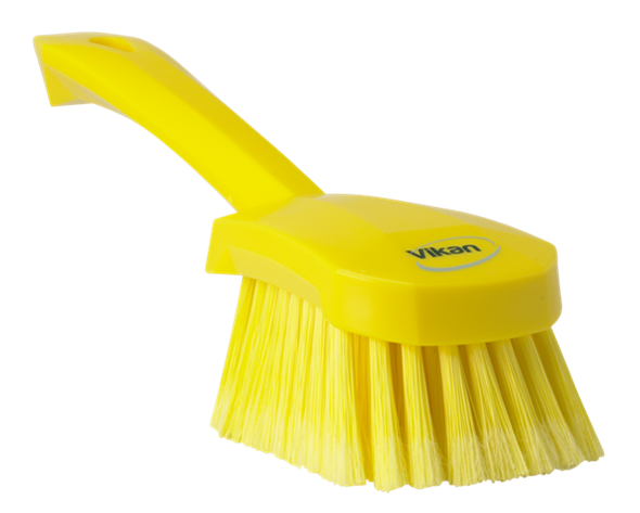 Washing Brush w/short Handle, 270 mm, Soft/split, Yellow