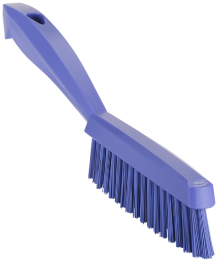Narrow Hand Brush w/Short Handle, 300 mm, Very hard, Purple