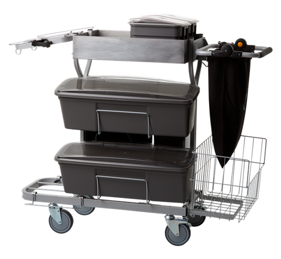 Compact Cleaning Trolley Plus, 60 cm, Grey
