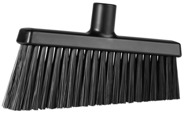 Lobby Broom, Angle Cut, 260 mm, Medium, Black