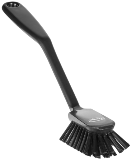 Dish Brush w/Scraping Edge, 280 mm, Medium, Black