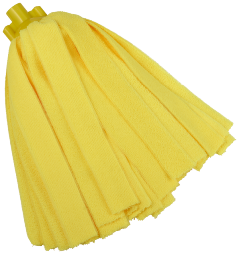 Microfibre socket mop, 200g, Yellow
