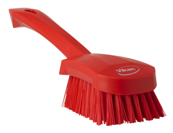Washing Brush w/short Handle, 270 mm, Hard, Red