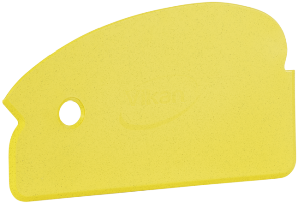 Hand Scraper, flexible, Metal Detectable, 165 mm, Yellow