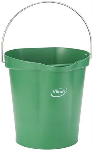 Vikan Bucket, Metal Detectable, 12 Litre, Green