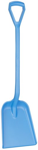 Vikan Shovel, Metal Detectable, D Grip, 327 x 271 x 50 mm, 1040 mm,  Blue