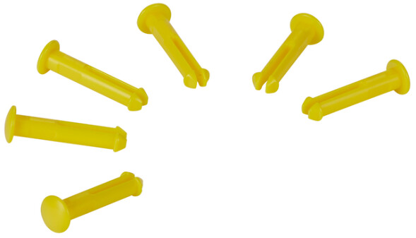 Vikan 6 Spare part pins for 1011x  & 1013x,Yellow