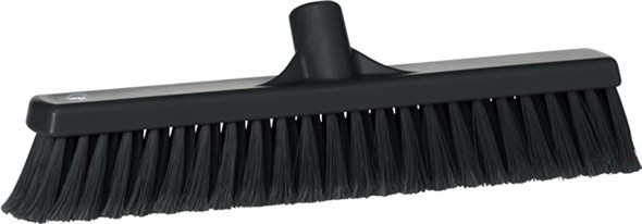 Vikan Broom, 410 mm, Soft/split, Black