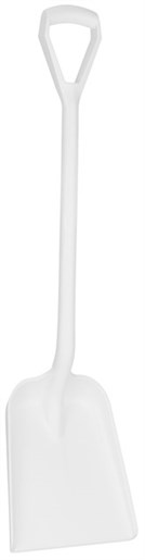 Vikan Shovel, Metal Detectable, D Grip, 327 x 271 x 50 mm, 1040 mm,  White