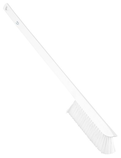 Vikan Ultra-Slim Cleaning Brush with Long Handle, 600 mm, Medium, White
